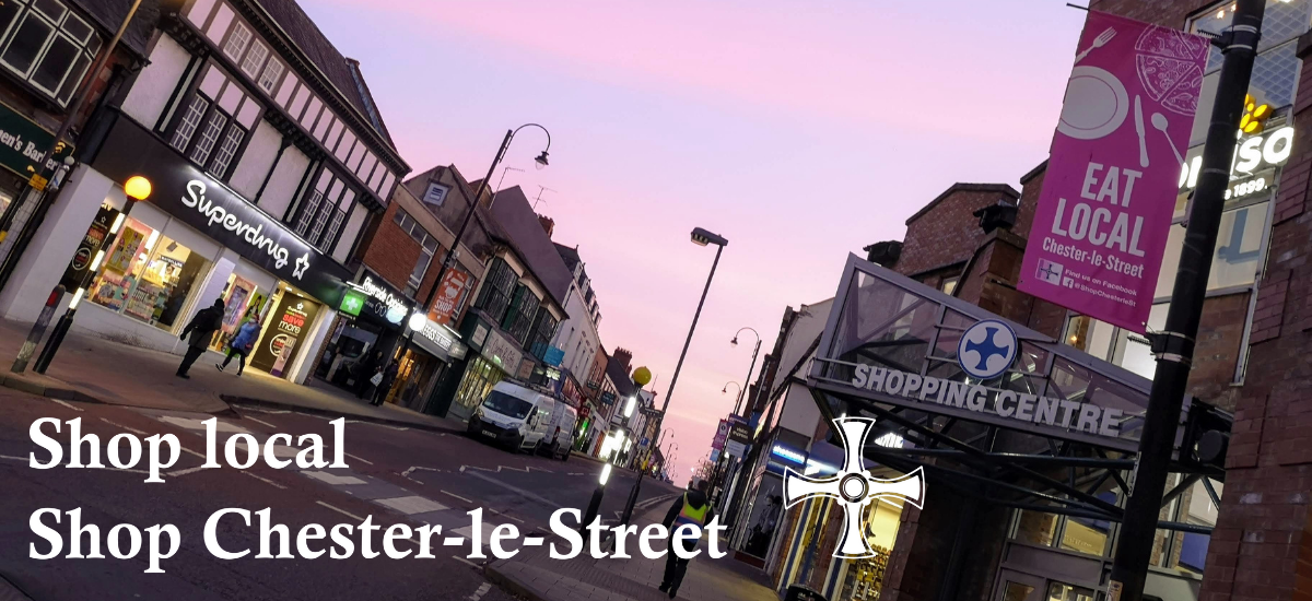 One of our Shop Chester-le-Street banners in the Front Street